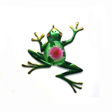 Traditionelle Gardne-Metallfrosch-Wanddekoration mit Glasmalerei